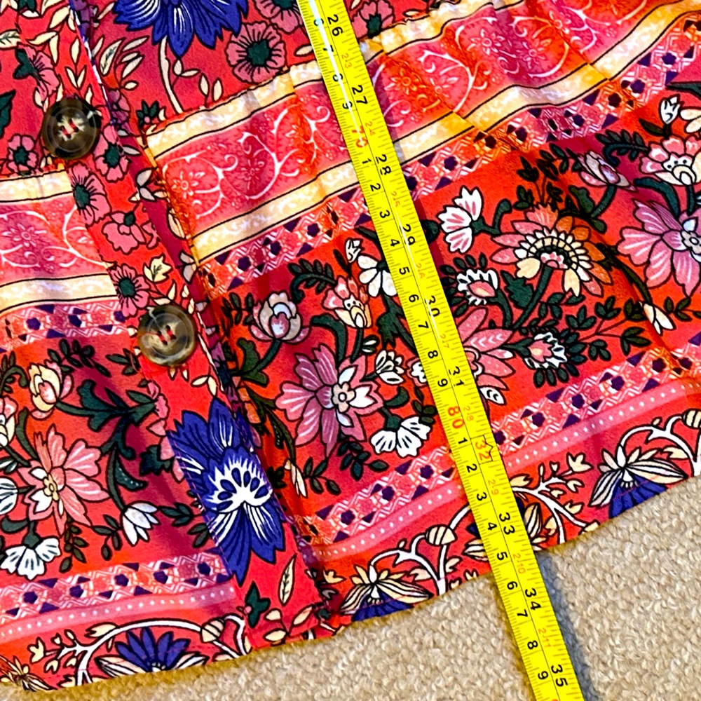 NEW Floral Button-Down Dress, size L - large, lightweight, summer new with tags - Picture 8 of 11